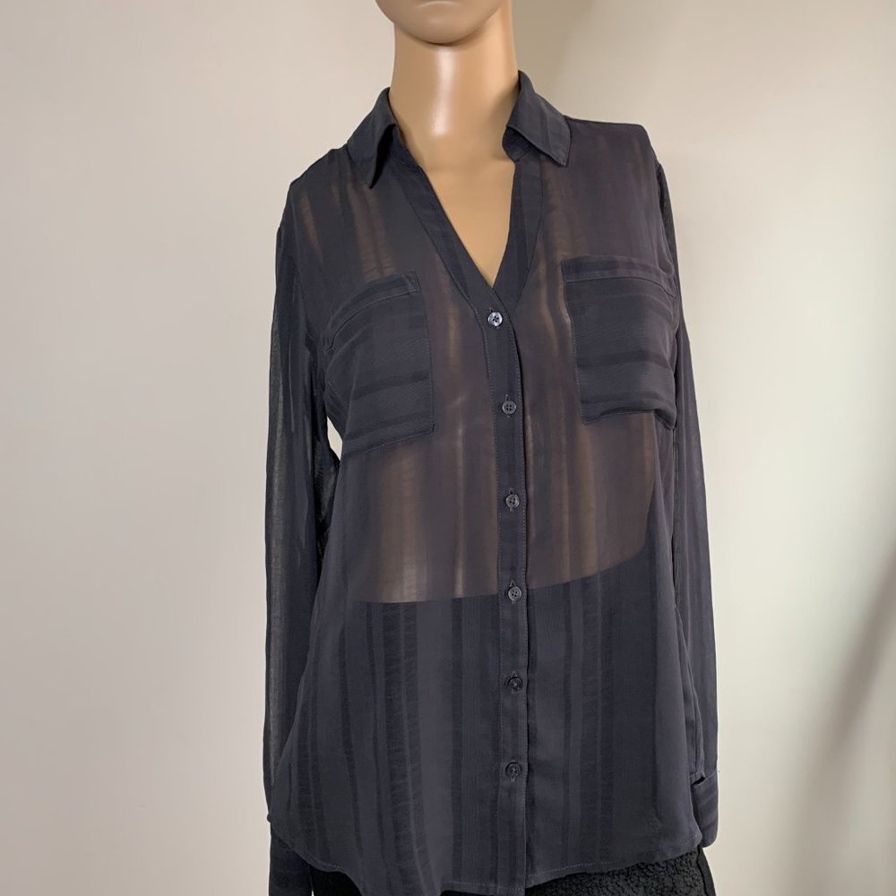EXPRESS The Portofino shirt Button down smoky gray color size small